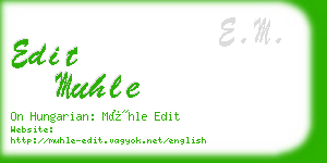 edit muhle business card